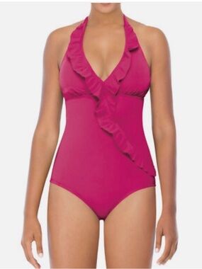 🔥 **SPANX Hot Pink Shaping One-Piece – Sculpted, Sexy & Confidence-Boosting**